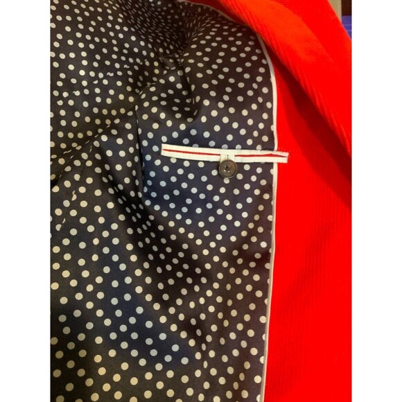 Boden Oxschott Red Thick Wale Corduroy Blazer Jacket, Size 16R US / 20R UK - Picture 9 of 10